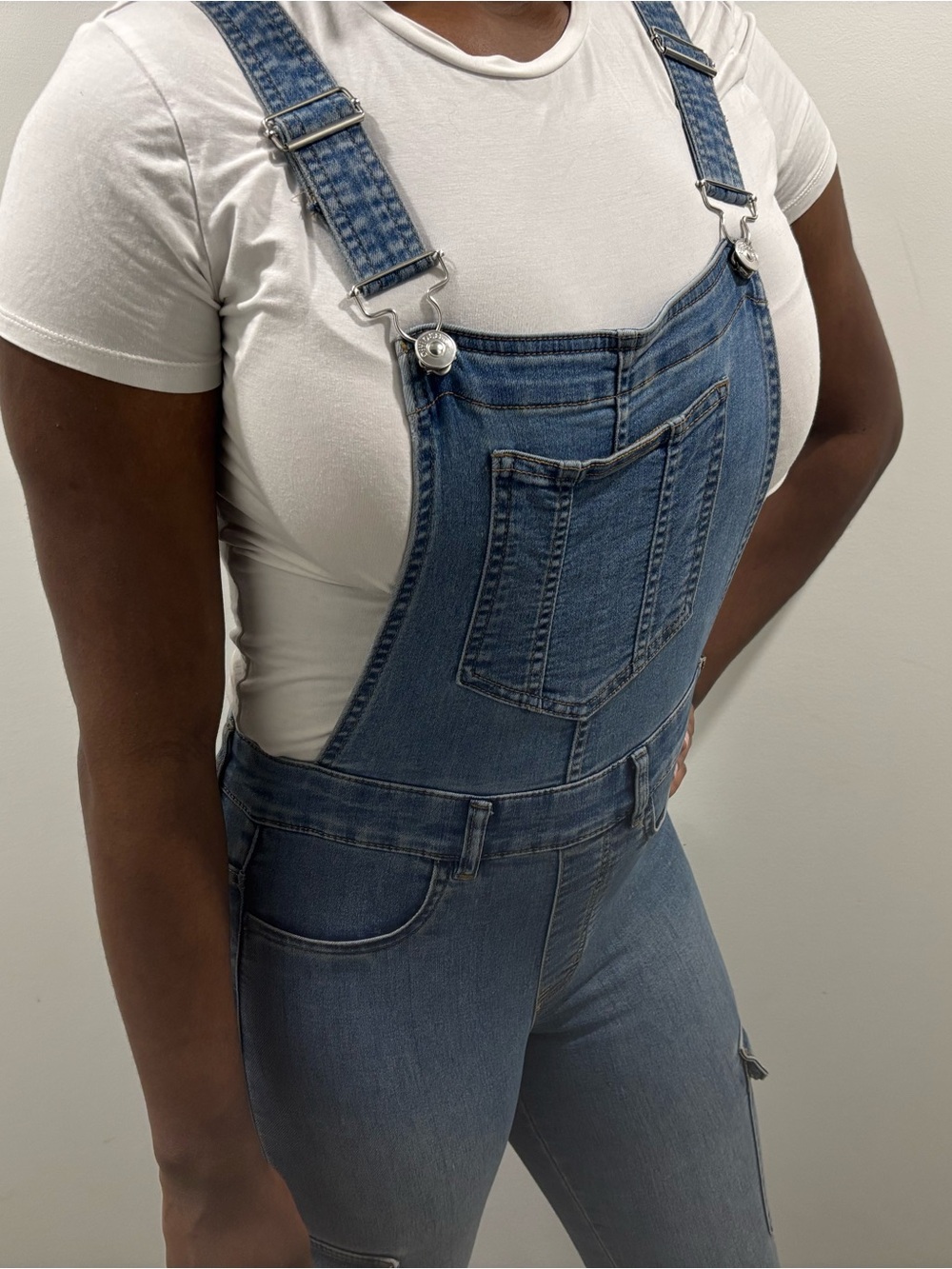 Women's Denim Overalls - Blue